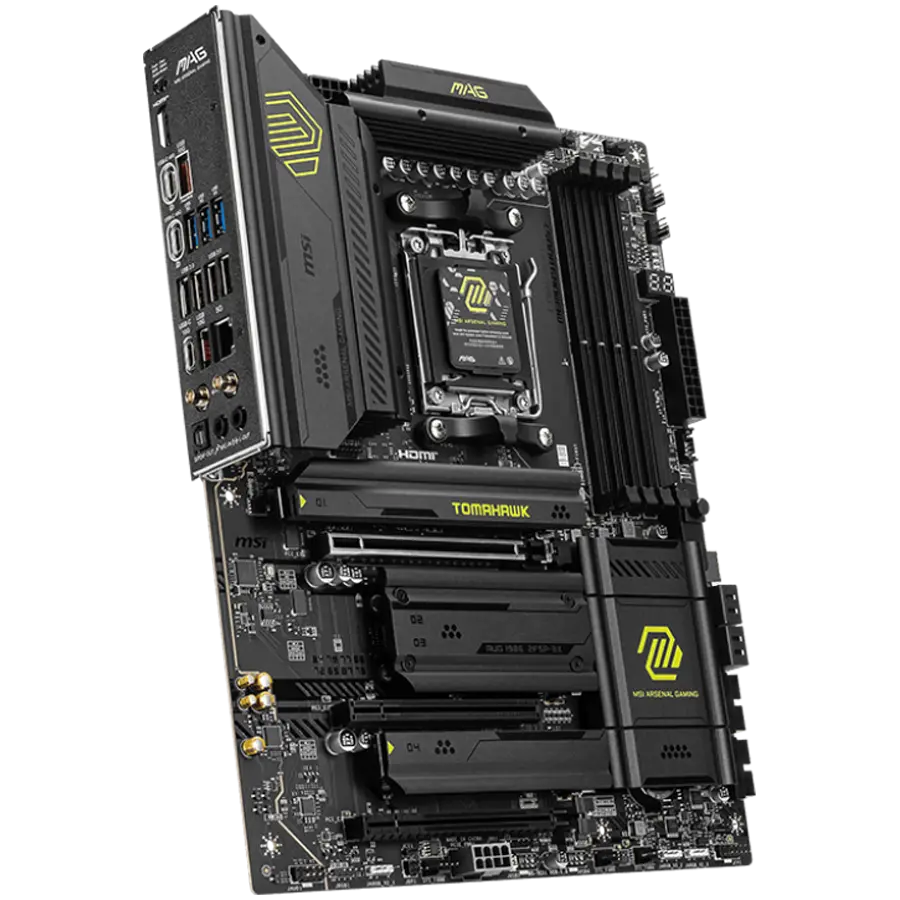 MSI MAG X870E TOMAHAWK WIFI, ATX, Socket AM5, 4x DDR5 Dual Channel DDR5 up to 8400(OC)MHz, 3x PCIe 3.0 x16 slot, 4x M.2 slot, 4x USB 2.0, 3x USB 5Gbps, 2x USB 10Gbps, 1x 10Gbps Type-C, 2x 40Gbps Type-C, HDMI, 7.1 HD Audio, 5G LAN, WiFI 7, BT, 3Y - image 1
