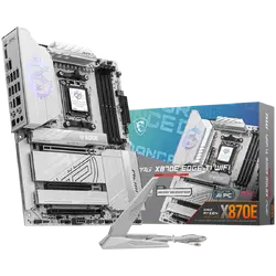 MSI MPG X870E EDGE TI WIFI, ATX, Socket AM5, 4x DDR5 Dual Channel DDR5 up to 8400(OC)MHz, 3x PCIe 3.0 x16 slot, 4x M.2 slot, 4x USB 2.0, 5x USB 10Gbps, 1x 10Gbps Type-C, 1x 40Gbps Type-C, HDMI, 7.1 HD Audio, 5G LAN, WiFI 7, BT, 3Y