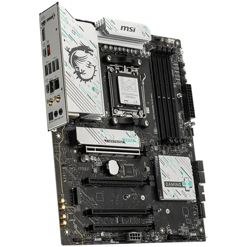 MSI B850 GAMING PLUS WIFI, ATX, Socket AM5, 4x DDR5 Dual Channel DDR5 up to 8200(OC)MHz, 4x PCIe 3.0 x16 slot, 3x M.2 slot, 4x USB 2.0, 1x USB 5Gbps, 1x USB 10Gbps, 2x USB 10Gbps Type-C, DP, 7.1 HD Audio, 5G LAN, WiFI 7, BT, 3Y - image 1