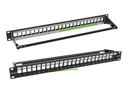 Пач панел Hikvision DS-1CP0P24-1U, екраниран 24-портов празен, 1U - image 3