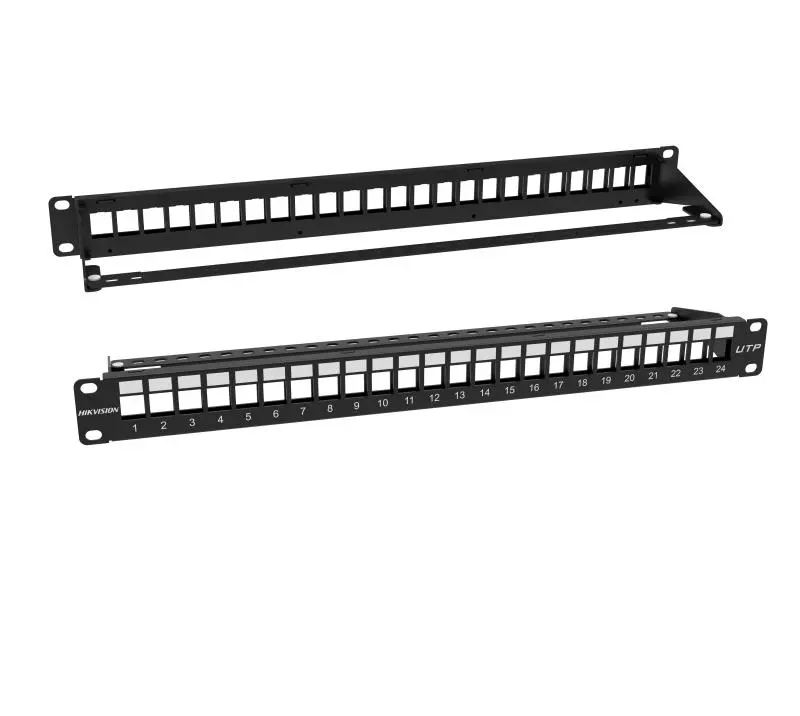 Patch panel Hikvision DS-1CP0U24-1U, neecranat, cu 24 de porturi, gol, 1U - image 2