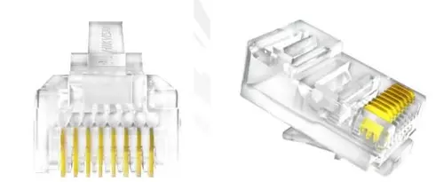Конектор Hikvision DS-1M5EUA-30U, Cat 5e, UTP, 30U позлатени контакти, 100 бр.