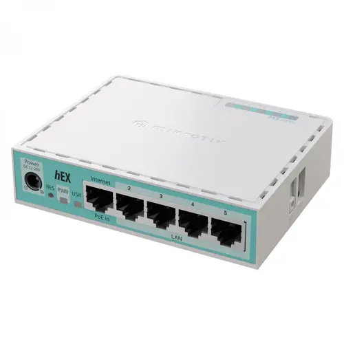 Рутер MikroTik 10/100/1000Mbit, PoE, RAM - 512 MB, USB - А, RouterOS v7, License level 4 - image 1