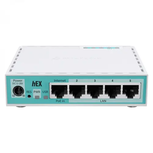 Router MikroTik 10/100/1000Mbit, PoE, RAM - 512 MB, USB - А, RouterOS v7, License level 4 - 1