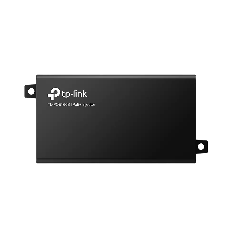 TP-Link POE160S PoE+ Injector Adapter, 1× Gigabit PoE Port, 1× Gigabit Non-PoE Port, 802.3at/af Compliant, Data and Power Carried over The Same Cable Up to 100 Meters, Plastic Case, Pocket Size - image 1