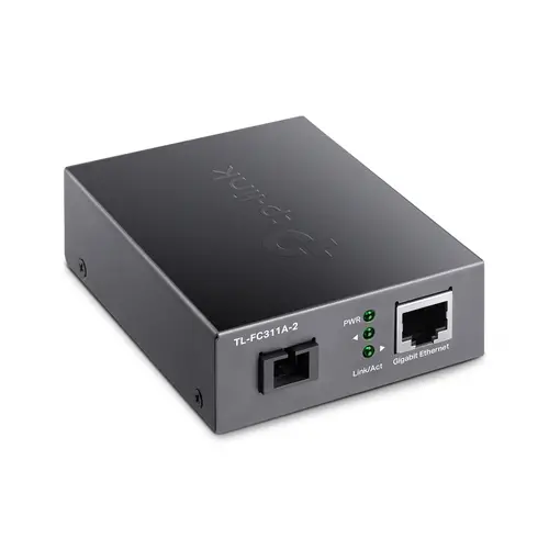 Omada 10/100/1000 Mbps RJ45 to 1000 Mbps Single-mode SC WDM Bi-Directional Fiber Converter PORT: 1× Gigabit SC Port, 1× Gigabit RJ45 Port (Auto MDI/MDIX) SPEC: Full-duplex, Tx:1550 nm, Rx:1310 nm, Up to 2 km, Chassis FC1420 rack-mountable - image 1