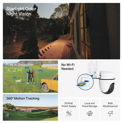 Камера TP-Link Tapo C501GW, Pan/Tilt, 4G LTE, до 30м., Micro SD, outdoor,mic,POE - image 3