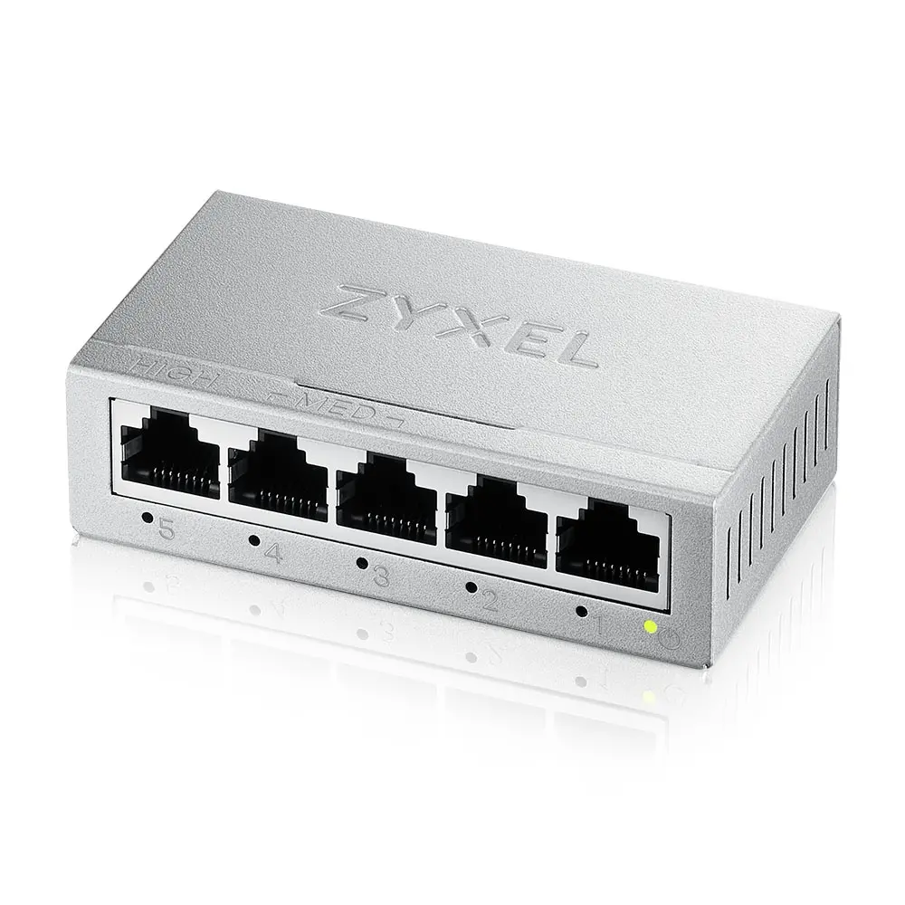 Комутатор, ZyXEL GS-105B v5, 5-Port MINI Desktop Gigabit Ethernet Switch