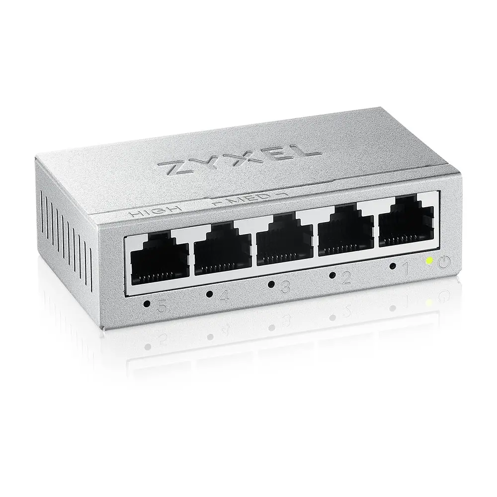 Комутатор, ZyXEL GS-105B v5, 5-Port MINI Desktop Gigabit Ethernet Switch - image 1