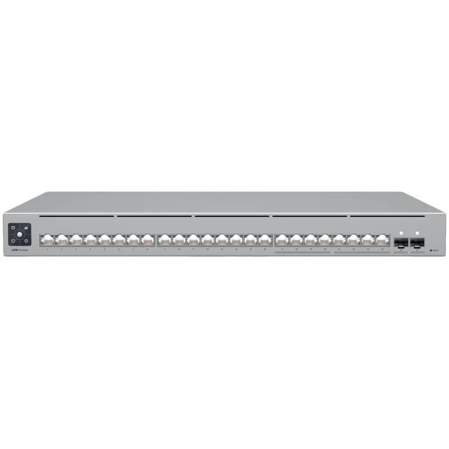 Ubiquiti switch 24 θυρών, Layer 3 Etherlighting με 2.5 GbE, 8x 2.5 GbE RJ45 θύρες, 16x GbE RJ45 θύρες, 2x 10G SFP+ θύρες