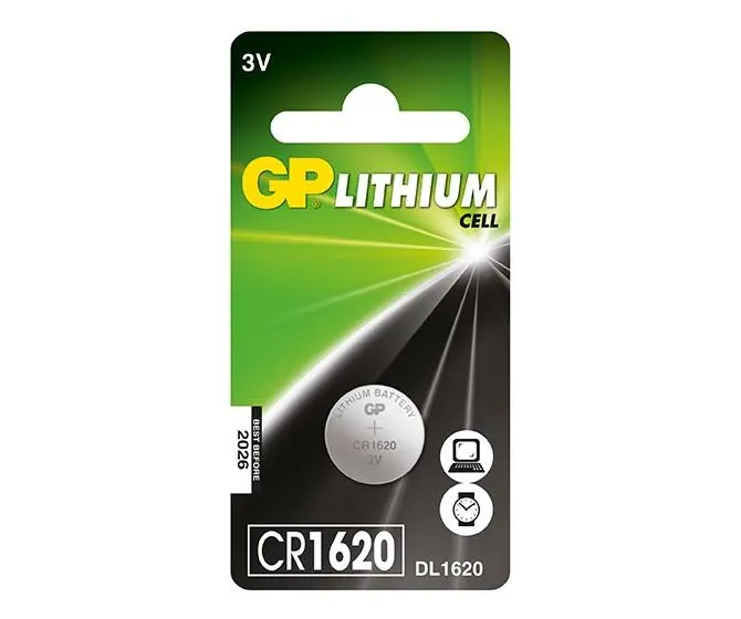 Литиева бутонна батерия GP CR-1620 3V 1бр. в блистер GP