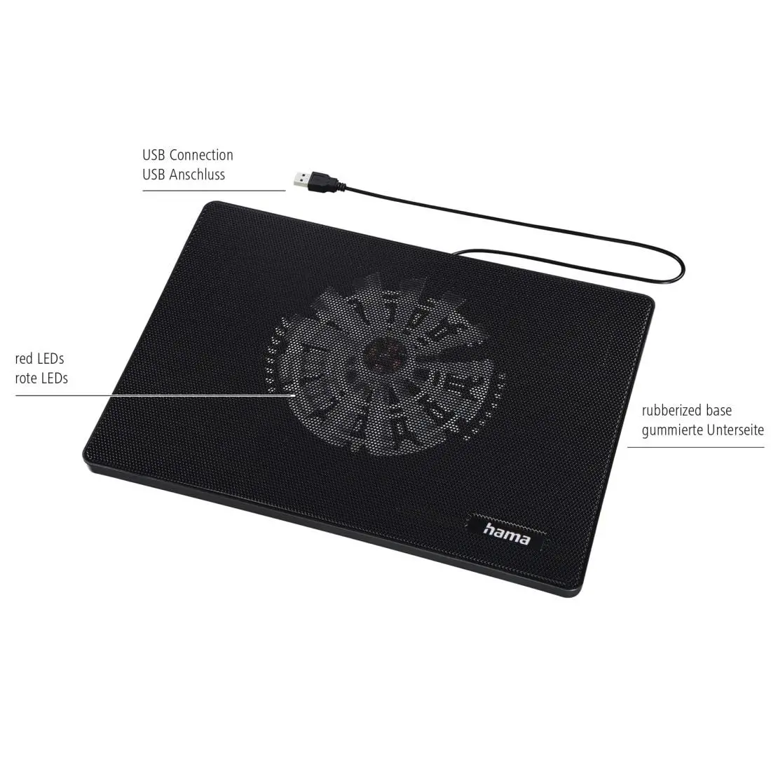 HAMA Βάση ψύξης για laptop "Slim", εξαιρετικά λεπτή, αθόρυβη, ελαφριά, έως 40 εκ. (15,6"), μαύρο - image 8
