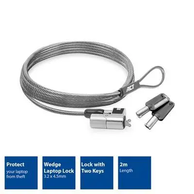 Цифрово заключващо устройство за лаптоп ACT LOCK AC9040, 2.0 m - image 3