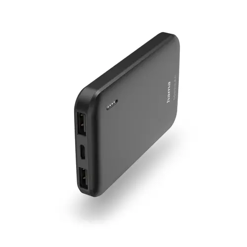 HAMA Εξωτερική μπαταρία "Pocket 5" Power Pack, 5000 mAh, Έξοδοι: 2x USB-A, ανθρακί - 1