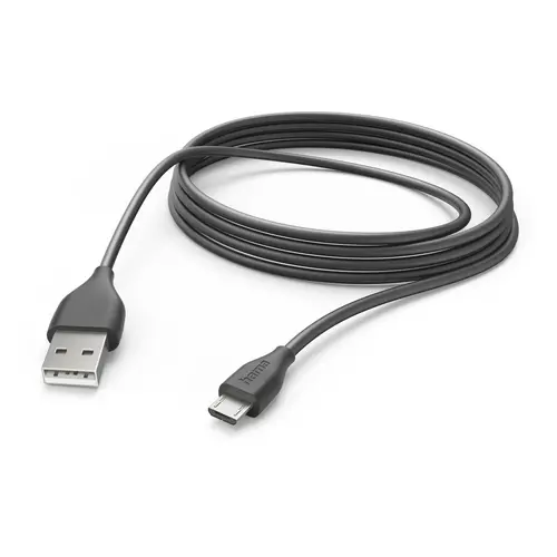HAMA Cablu de încărcare, USB-A - Micro-USB, 3 m, negru - 1