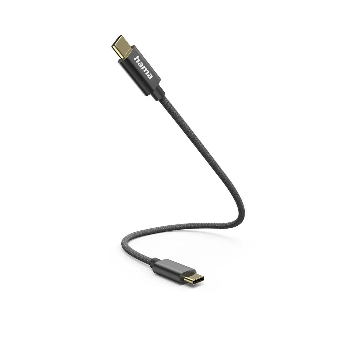 HAMA Καλώδιο φόρτισης, USB-C - USB-C, 0.2m, μαύρο