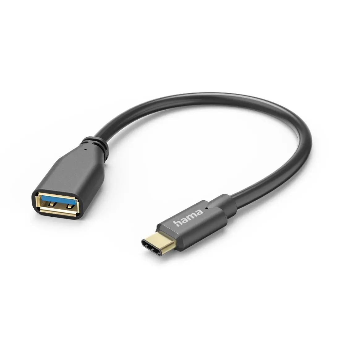 HAMA Adaptor OTG USB-C tată - USB-A mamă, 0.15m, negru - image 2