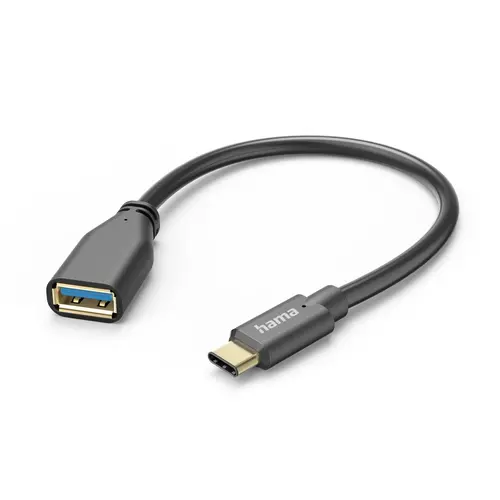 HAMA Адаптер OTG  USB-C мъжко - USB-A женско, 0.15m, черен - image 2