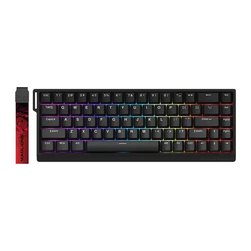Madlions επαγγελματικό gaming μηχανικό πληκτρολόγιο Professional Gaming Mechanical Keyboard MAD 68 HE RGB - 1K, Magnetic Amber Pro Switches - Μαύρο - 1
