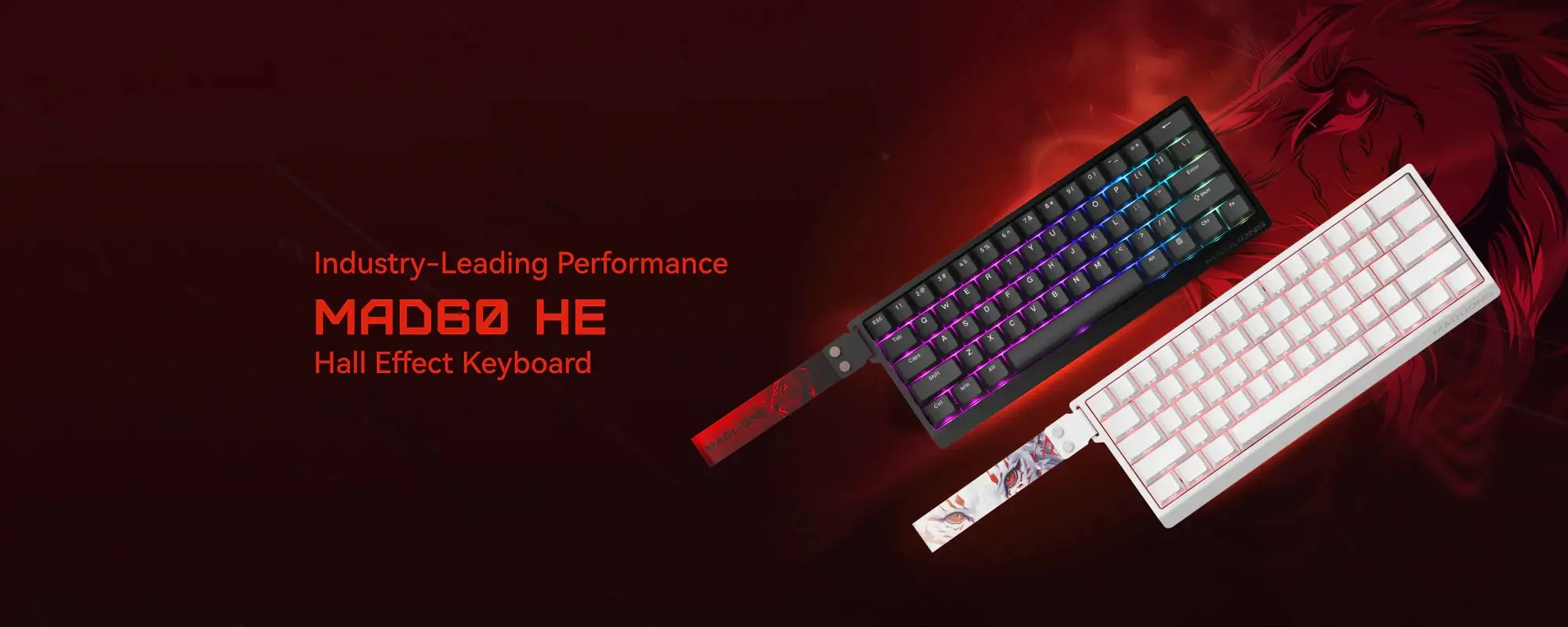 Madlions професионална геймърска механична клавиатура Professional Gaming Mechanical Keyboard MAD 60 HE RGB - 1K, Magnetic Amber Pro Switches - Black - image 10