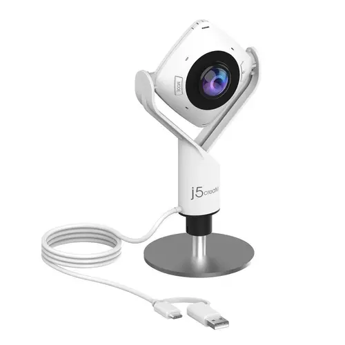 Cameră web j5create JVCU360 All Around UltraHD, 1080p, microfon, USB, 360° - 1