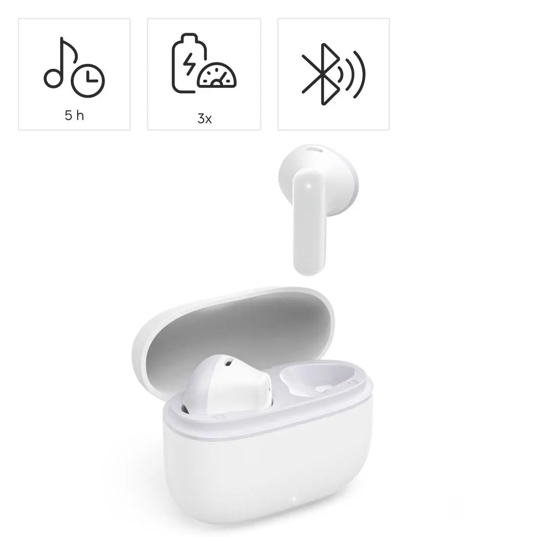 Hama Блутут слушалки "Freedom Light II", Bluetooth, TWS, бял - image 6
