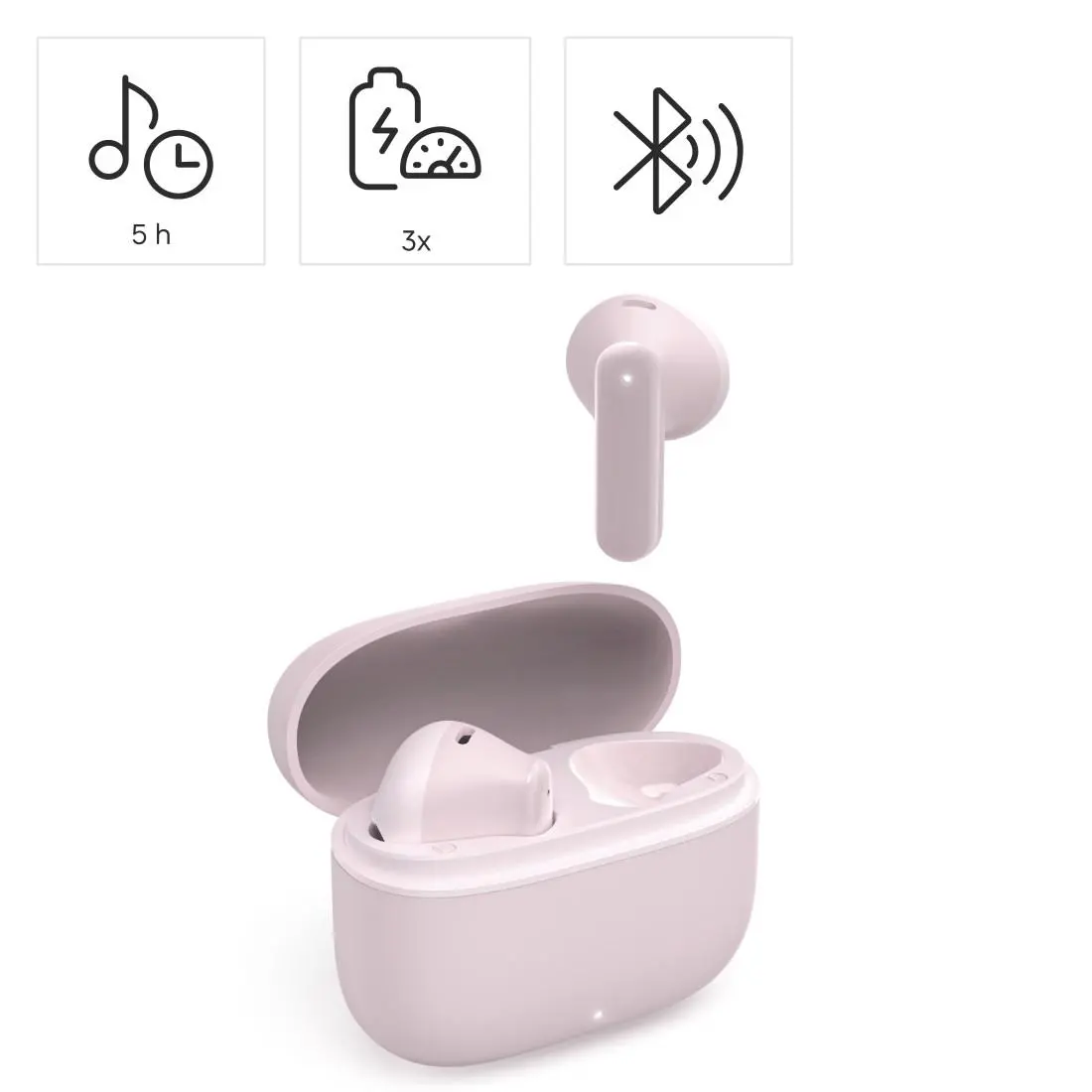 Hama Блутут слушалки "Freedom Light II", Bluetooth, TWS, розов - image 6