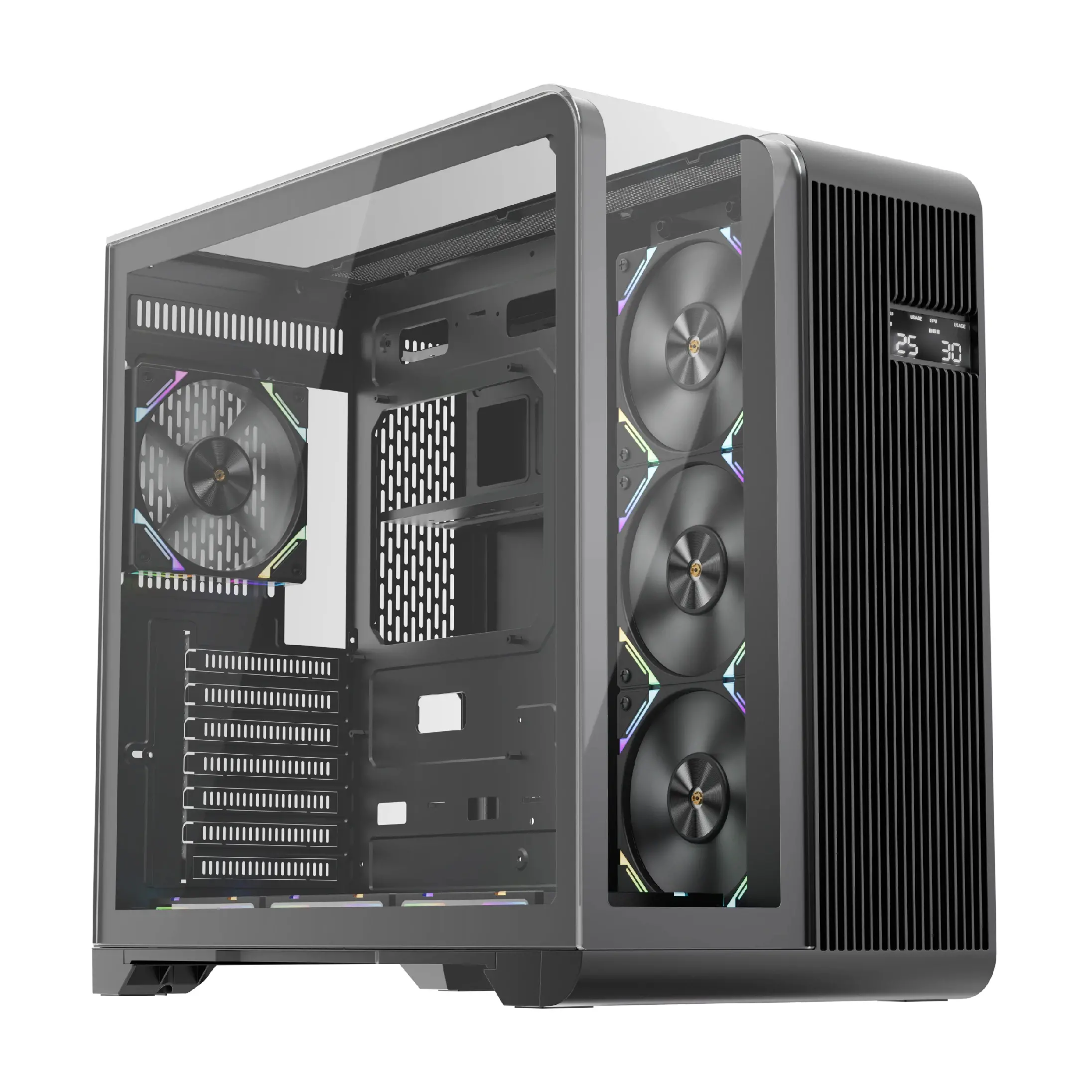 1stPlayer carcasă Case ATX - RT7 Black - display LED
