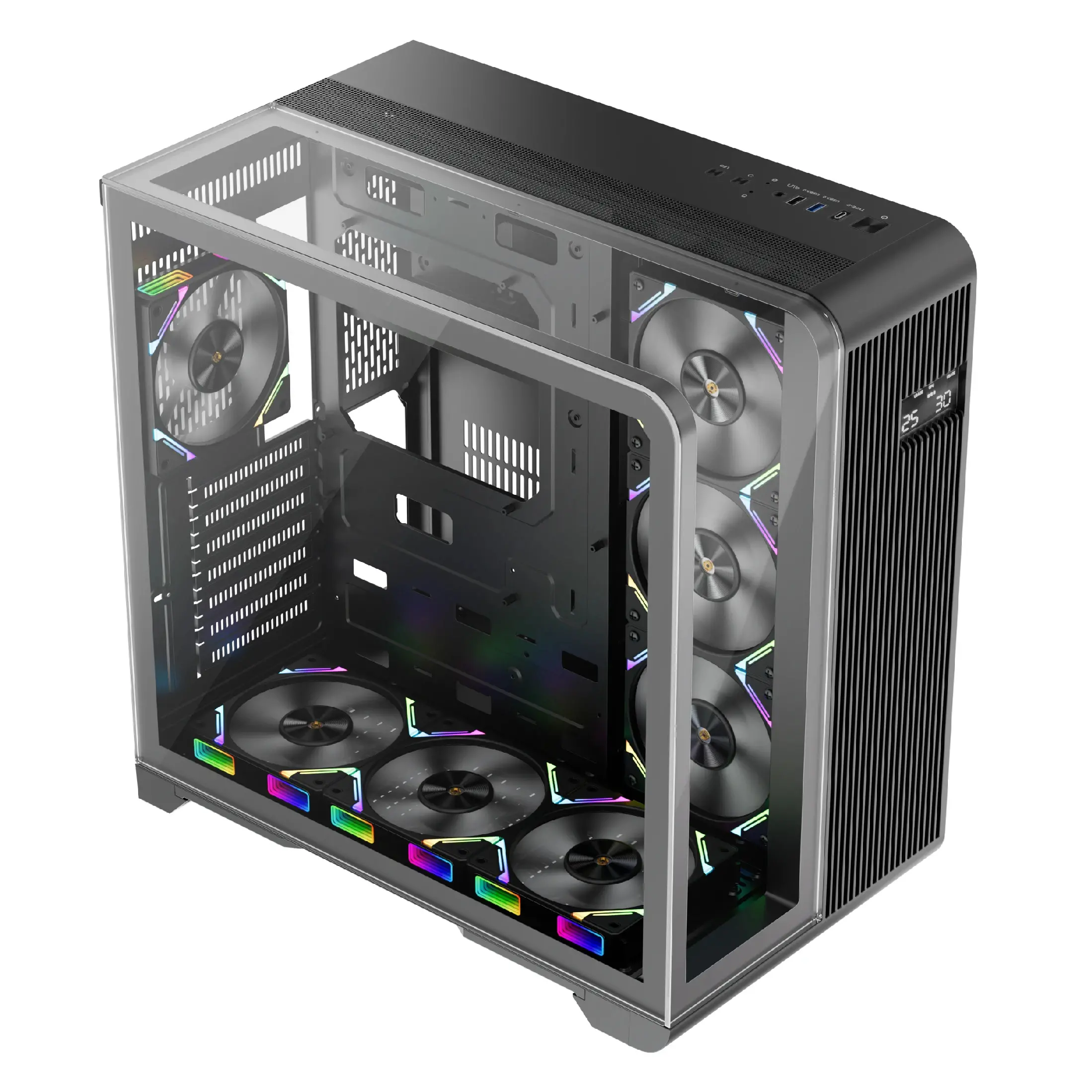 1stPlayer кутия Case ATX - RT7 Black - LED display - image 1