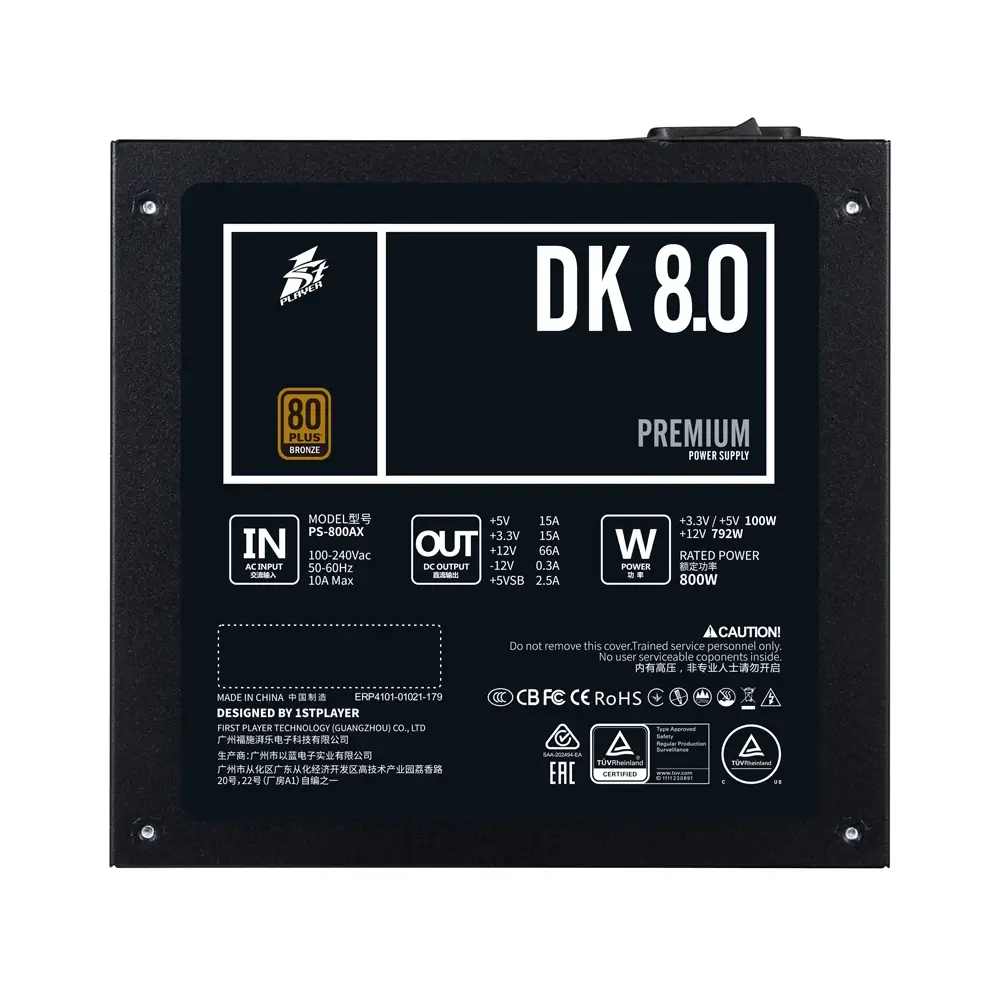 1stPlayer захранване PSU 800W Bronze - PS-800AX - image 4