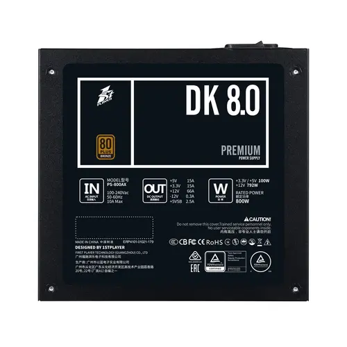 1stPlayer τροφοδοτικό PSU 800W Bronze - PS-800AX - 5