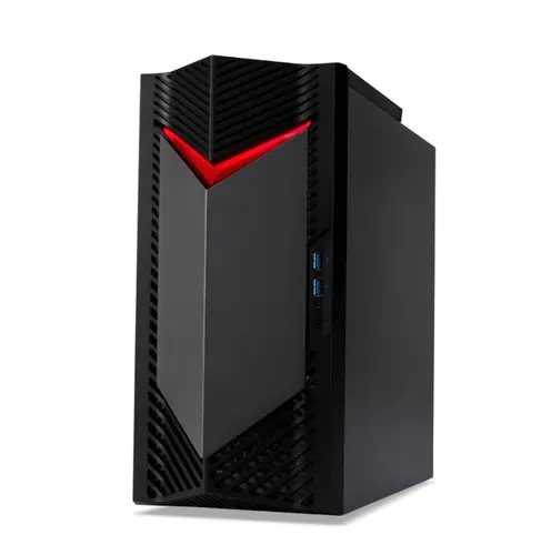 Настолен компютър, Acer Nitro N50-130, AMD Ryzen 7 7700 (up to 5.30GHz, 40MB), 32GB DDR5 4800MHz (2*16GB), 1024GB SSD PCI-e + 1*M.2 free, NVIDIA GeForce RTX 4060 8GB GDDR6, No DVD, 5*USB 3.2,Type-C, 2*USB 2.0, Mic.&Audio jacks, RG-45, GLAN, Wi-Fi AX/6E&BT 5.0, 500W, No OS
