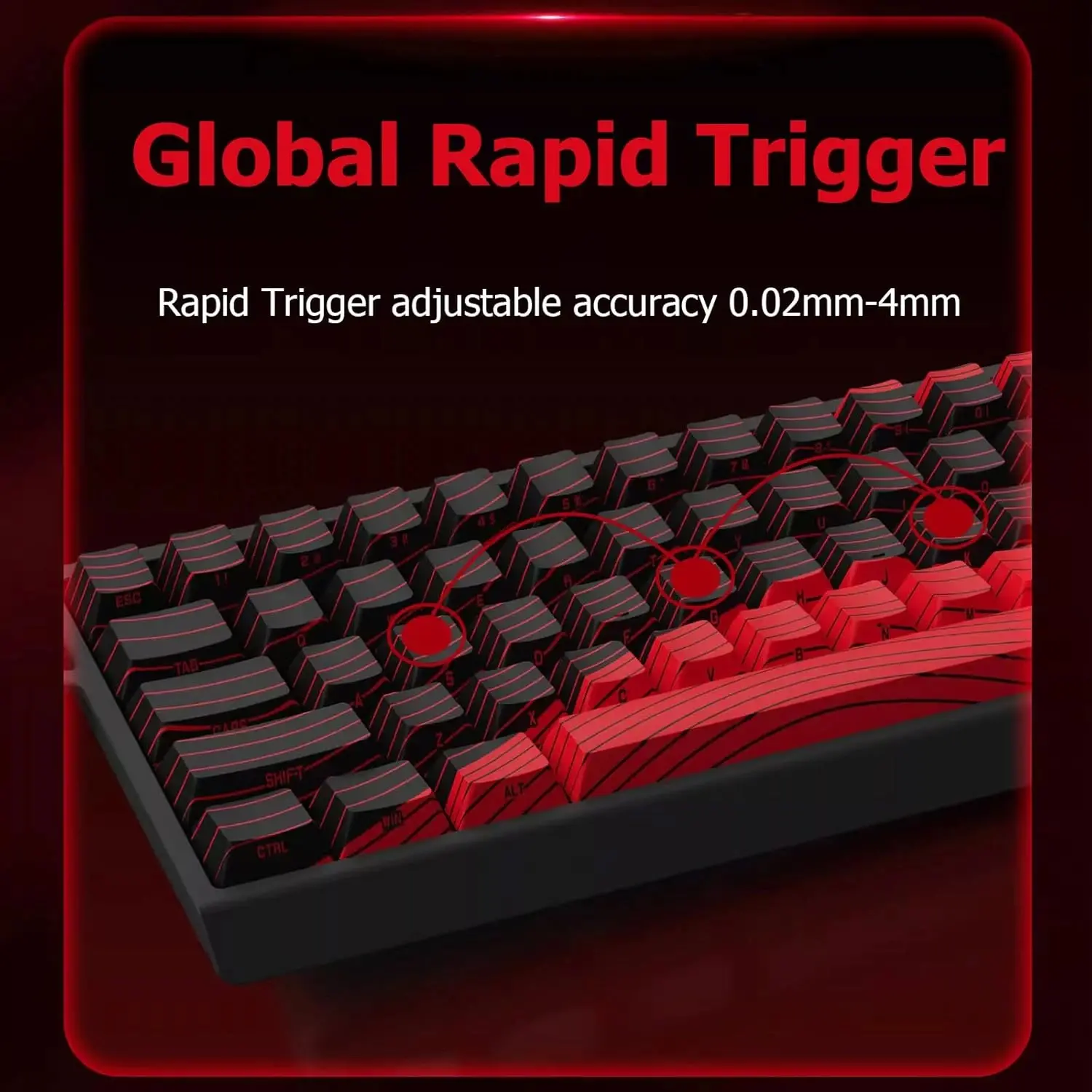 Madlions професионална геймърска механична клавиатура Professional Gaming Mechanical Keyboard MAD 68 HE RGB - 1K, Magnetic Amber Pro Switches - White - image 4