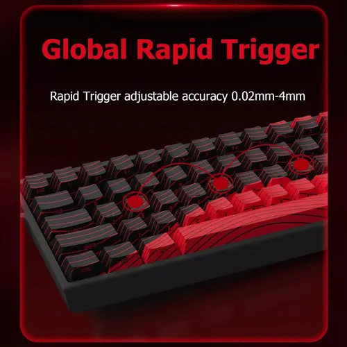 Madlions професионална геймърска механична клавиатура Professional Gaming Mechanical Keyboard MAD 68 HE RGB - 1K, Magnetic Amber Pro Switches - White - image 4