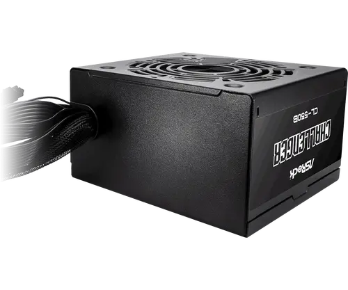 Asrock CL-550B, 550W, 80 Plus BRONZE, Non Modular PSU, 1x EPS 12V CPU(4+4pin), 2x PCIe (6+2pin), 2x 4-pin connectors, 4x SATA, OCP, SCP, OVP, UVP, OTP, OPP protections, 120 mm Fan, ATX 2.52, 5Y warranty - image 3