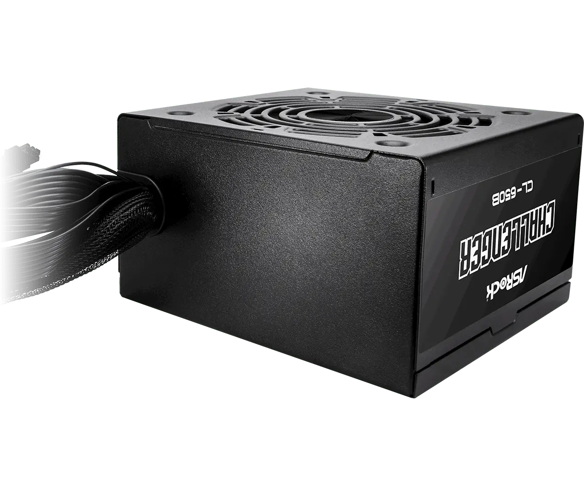 Asrock CL-650B, 650W, 80 Plus BRONZE, Non Modular PSU, 1x EPS 12V CPU(4+4pin), 2x PCIe (6+2pin), 2x 4-pin connectors, 4x SATA, OCP, SCP, OVP, UVP, OTP, OPP protections, 120 mm Fan, ATX 2.52, 5Y warranty - image 3