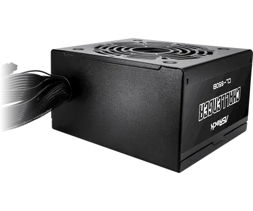 Asrock CL-650B, 650W, 80 Plus BRONZE, Non Modular PSU, 1x EPS 12V CPU(4+4pin), 2x PCIe (6+2pin), 2x 4-pin connectors, 4x SATA, OCP, SCP, OVP, UVP, OTP, OPP protections, 120 mm Fan, ATX 2.52, 5Y warranty - image 3