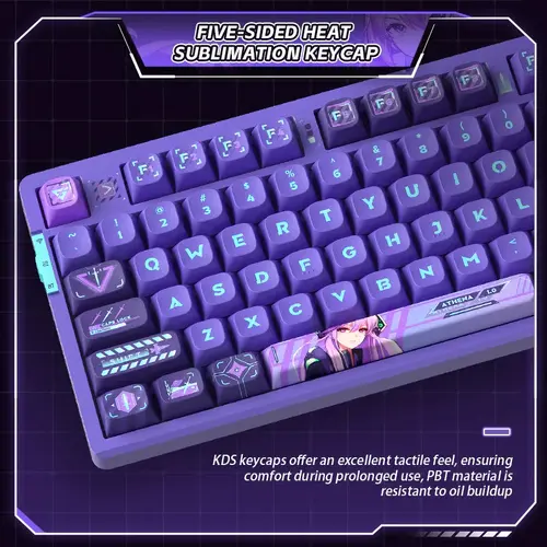 VGN професионална безжична геймърска механична клавиатура Wireless Professional Gaming Mechanical Keyboard - V87 PRO Athena - Aniya Switches, BT5.0, 2.4G - image 3