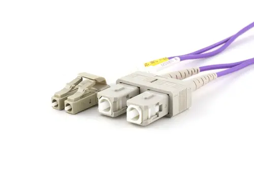 Оптична корда SeaMAX, 2m, LC-SC UPC, MM OM4 50/125, duplex, 2.0mm, LSZH