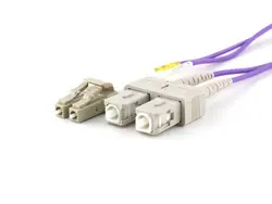 Оптична корда SeaMAX, 3m, LC-SC UPC, MM OM4 50/125, duplex, 2.0mm, LSZH