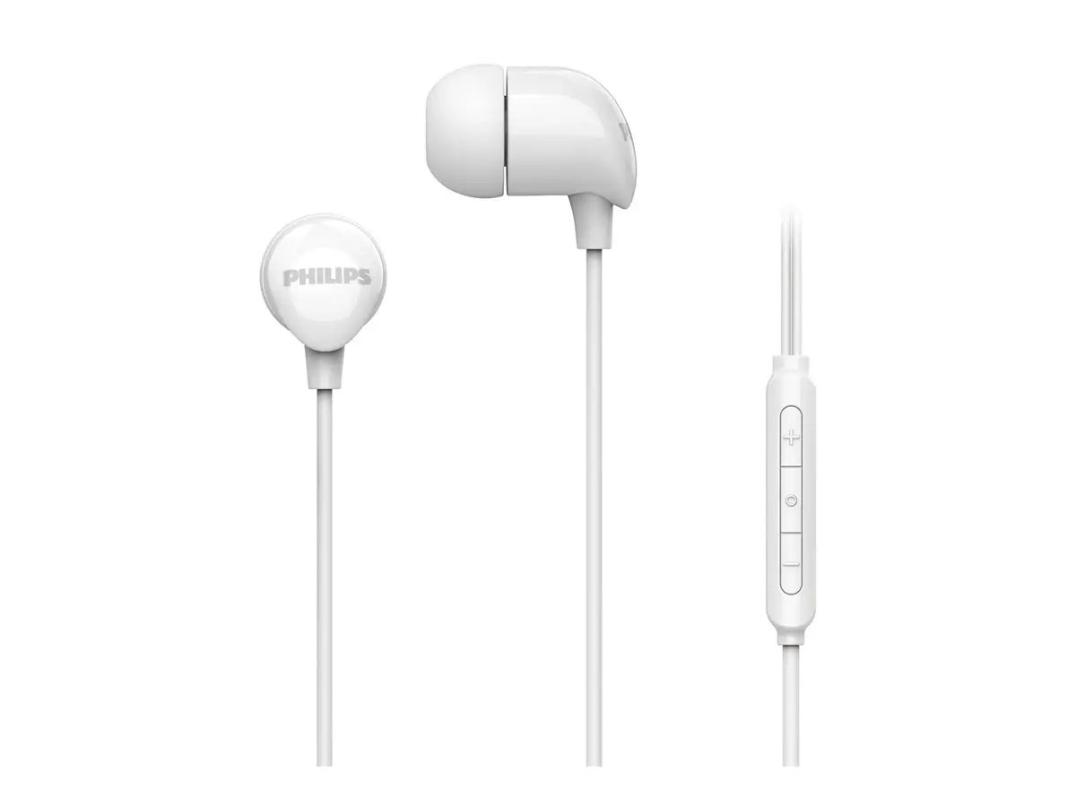 PHILIPS слушалки с микрофон цвят бял Вградено дистанционно управление