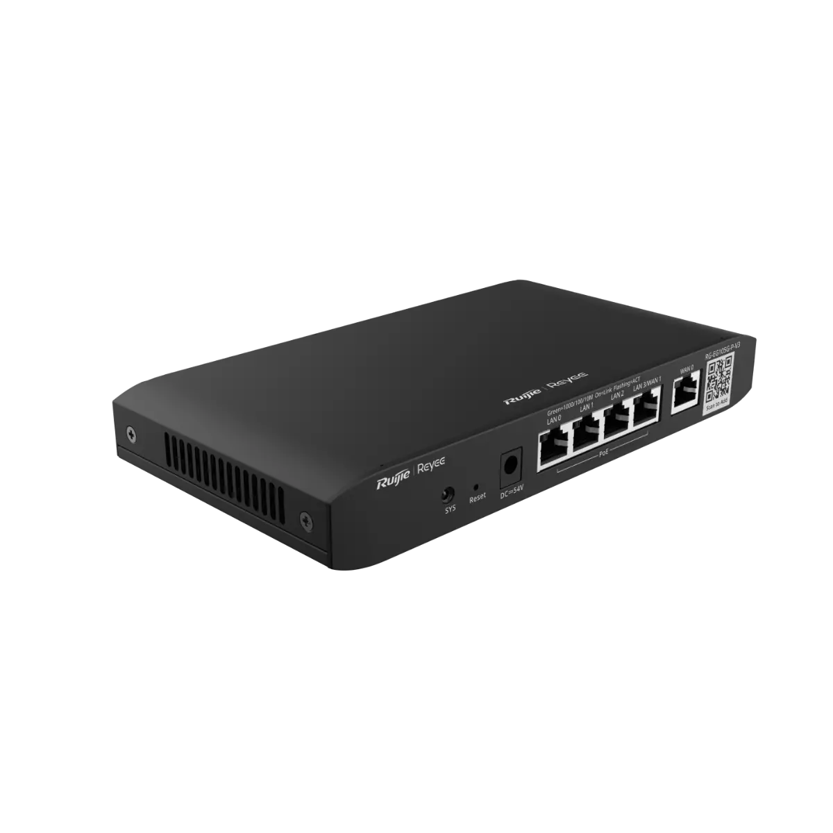 Рутер Ruijie RG-EG105G-P-V3, 2x GE,4xGE POE 128MB, 600Mbps,Cloud,OpVPN,100 users - image 1