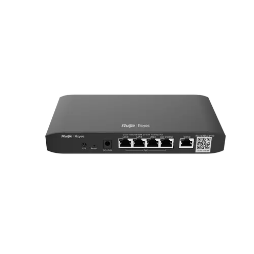 Рутер Ruijie RG-EG105G-P-V3, 2x GE,4xGE POE 128MB, 600Mbps,Cloud,OpVPN,100 users