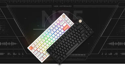 VGN безжична геймърска механична клавиатура Wireless Gaming Mechanical Keyboard - N75 PRO Caribbean Blue - Kailh Vaporwave Switches, RGB - image 1
