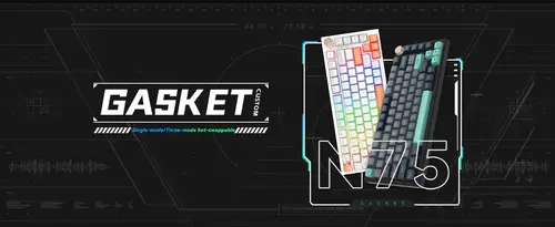 VGN безжична геймърска механична клавиатура Wireless Gaming Mechanical Keyboard - N75 PRO Caribbean Blue - Kailh Vaporwave Switches, RGB - image 2