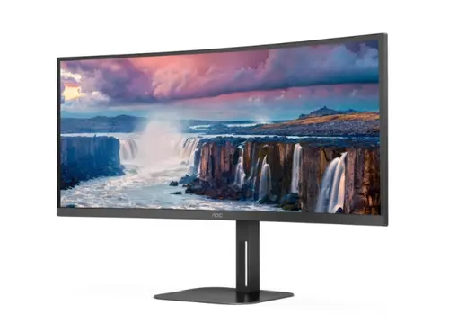 Монитор, AOC CU34V5C/BK, 34" Curved 1500R VA WLED, 3440x1440@100Hz, 4ms GtG, 1ms MPRT, 300cd m/2, 3000:1, 20M:1 DCR, Adaptive Sync, FlickerFree, Low Blue Light, 5Wx2, Tilt, Height Adjust, Swivel, HDMI, DP, USB hub - image 4