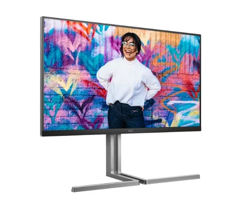 Монитор, AOC U32U3CV, 31.5" Nano IPS WLED, 3840x2160@60Hz, 4ms GtG, 400cd m/2, 1000:1, 50M:1 DCR, Adaptive Sync, FlickerFree, Anti Blue Light, 3Wx2, Tilt, Height Adjust, Pivot, Swivel, 2xHDMI, DP, USB hub - image 2