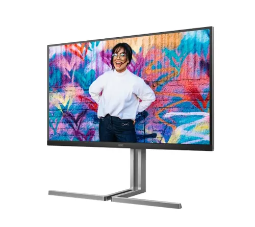 Монитор, AOC U32U3CV, 31.5" Nano IPS WLED, 3840x2160@60Hz, 4ms GtG, 400cd m/2, 1000:1, 50M:1 DCR, Adaptive Sync, FlickerFree, Anti Blue Light, 3Wx2, Tilt, Height Adjust, Pivot, Swivel, 2xHDMI, DP, USB hub - image 4