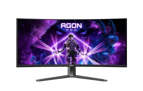 Монитор, AOC AG346UCD, 34" Curved 1800R QD-OLED, 3440x1440@175Hz, 0.03msGtG, 1000 cd/m2, 1.5M:1, 80M:1DCR, Adaptive Sync, FlickerFree, Low Blue Light, 8Wx2, Tilt, Height Adjust, Swivel, 2xHDMI, DP, USB hub - 3