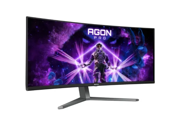 Монитор, AOC AG346UCD, 34" Curved 1800R QD-OLED, 3440x1440@175Hz, 0.03msGtG, 1000 cd/m2, 1.5M:1, 80M:1DCR, Adaptive Sync, FlickerFree, Low Blue Light, 8Wx2, Tilt, Height Adjust, Swivel, 2xHDMI, DP, USB hub - image 3